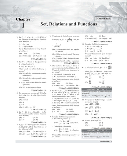 Examcart NDA/NA Mathematics & GAT (PYQs) Question Bank Book For 2026 Exam In English