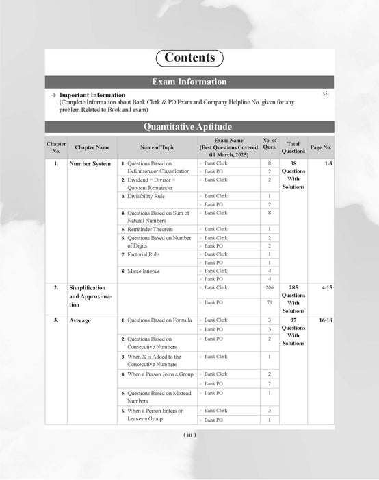 Examcart Bank Clerk & PO Quantitative Aptitude Question Bank By Vikas Jangid For SBI, IBPS, RRBs, RBI, NABARD 2026 Exams in English Medium