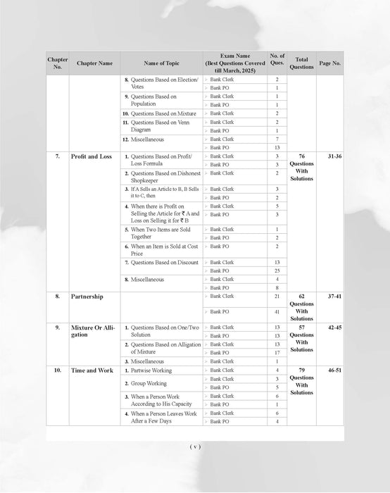 Examcart Bank Clerk & PO Quantitative Aptitude Question Bank By Vikas Jangid For SBI, IBPS, RRBs, RBI, NABARD 2026 Exams in English Medium