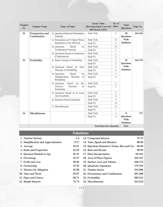 Examcart Bank Clerk & PO Quantitative Aptitude Question Bank By Vikas Jangid For SBI, IBPS, RRBs, RBI, NABARD 2026 Exams in English Medium