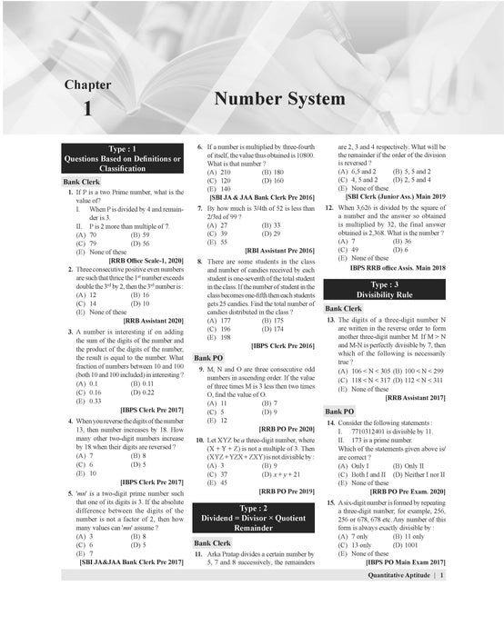 Examcart Bank Clerk & PO Quantitative Aptitude Question Bank By Vikas Jangid For SBI, IBPS, RRBs, RBI, NABARD 2026 Exams in English Medium