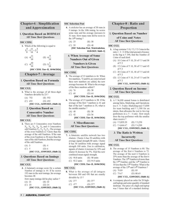Examcart Latest SSC Math Question Bank Book by DP Singh for SSC GD | MTS | Delhi Police | Selection Post | CHSL | Stenographer | CPO & CGL (Tier 1 & 2) 2026 Exam in English