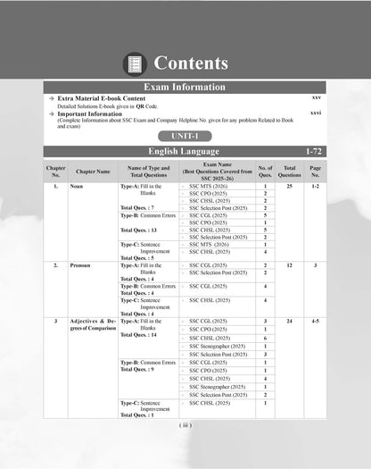 Examcart Latest SSC English Question Bank Book For SSC GD | MTS | Delhi Police | Selection Post | CHSL | Stenographer | CPO & CGL (Tier 1 & 2) 2026 Exam