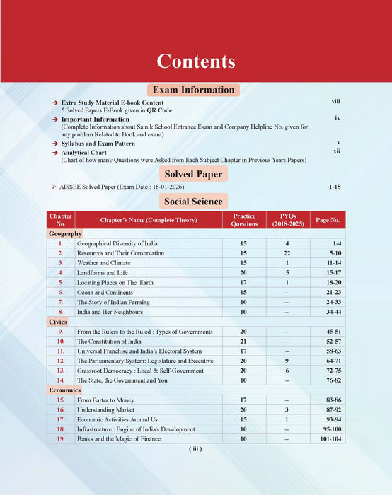 Examcart Sainik School Entrance Class 9 Guide Book For 2027 Exam In English