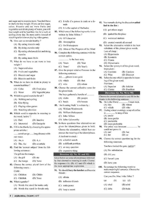 Examcart Sainik School Class 6 Practice Sets For Entrance Exam 2026 In English