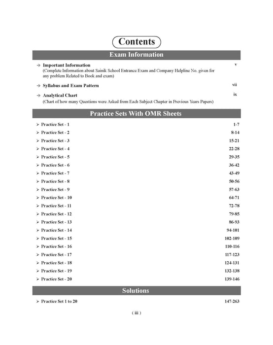 Examcart Sainik School Class 6 Practice Sets For Entrance Exam 2026 In English