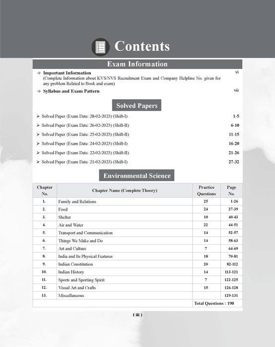 Examcart KVS/NVS PRT Tier-2 EVS & Mathematics Study Book By Prateek Shivalik For 2025 Exam In English