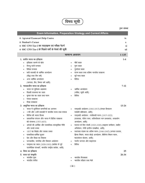 Examcart SSC CAPFs CPO Chapter-wise Solved Papers