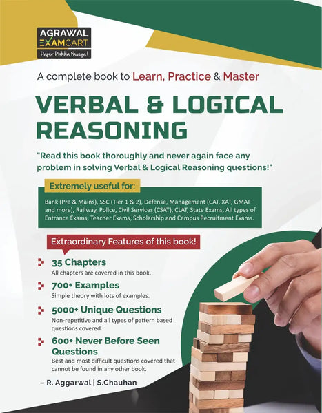Examcart Complete VERBAL & LOGICAL REASONING Textbook for all Government Exams  in English